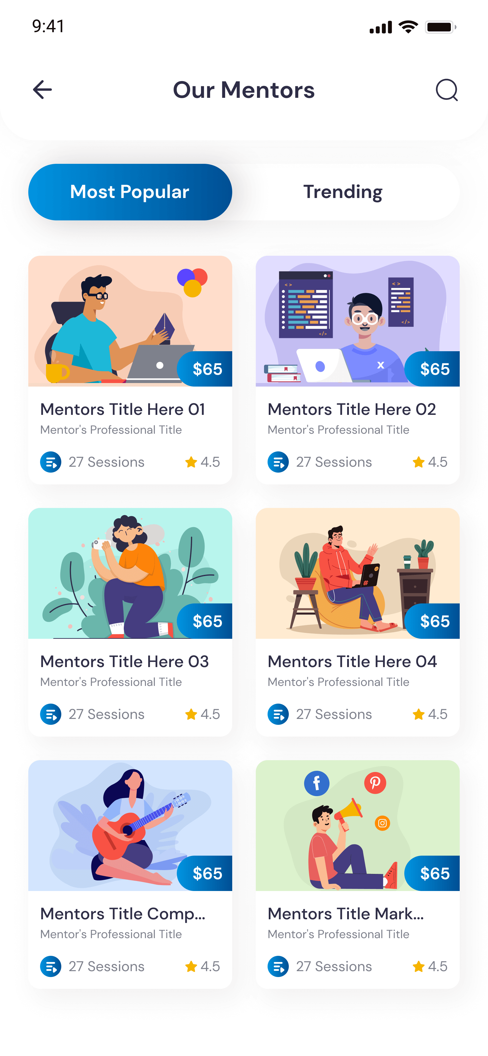Screens 12 Popular Course