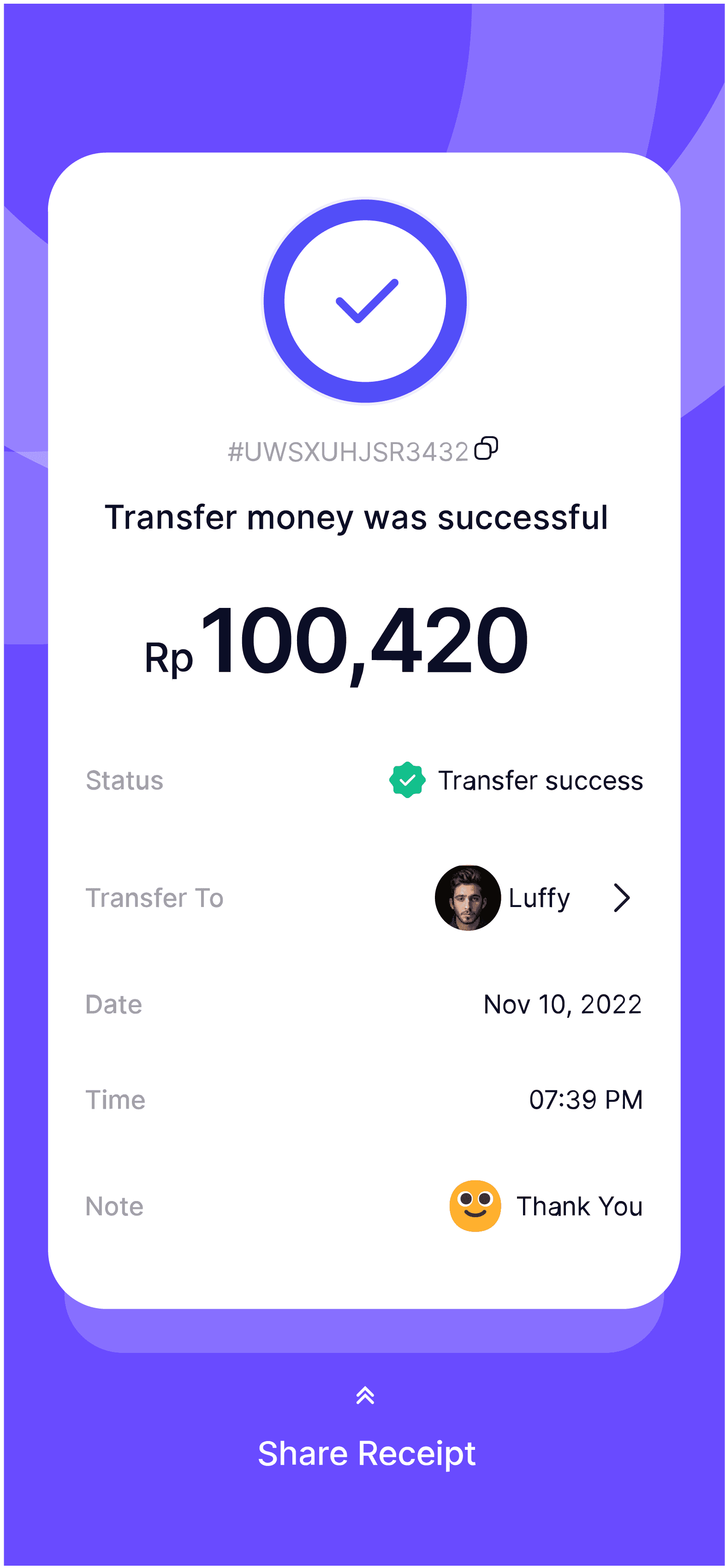 Screens Card Transaction Detail