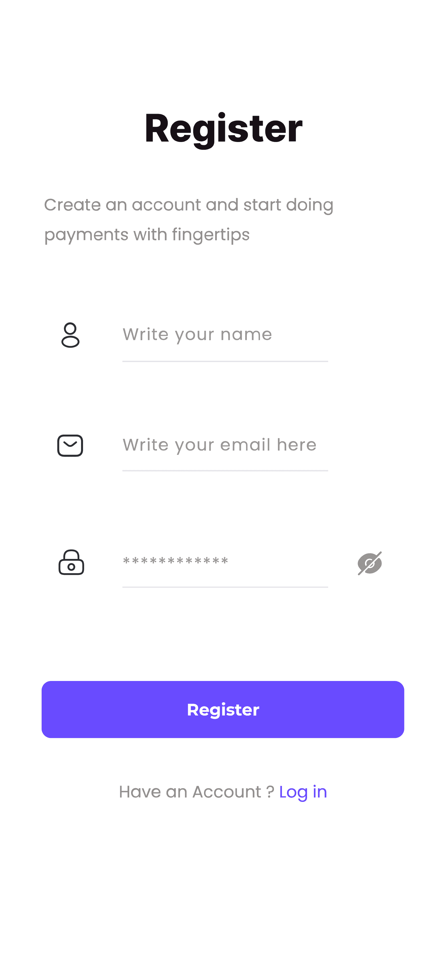 Screens Register