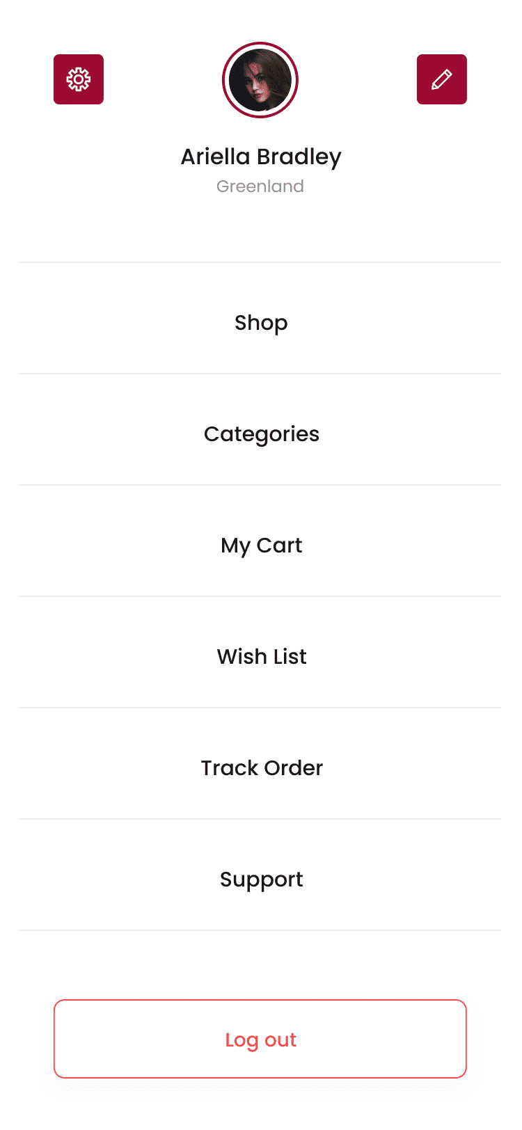 Screens menus