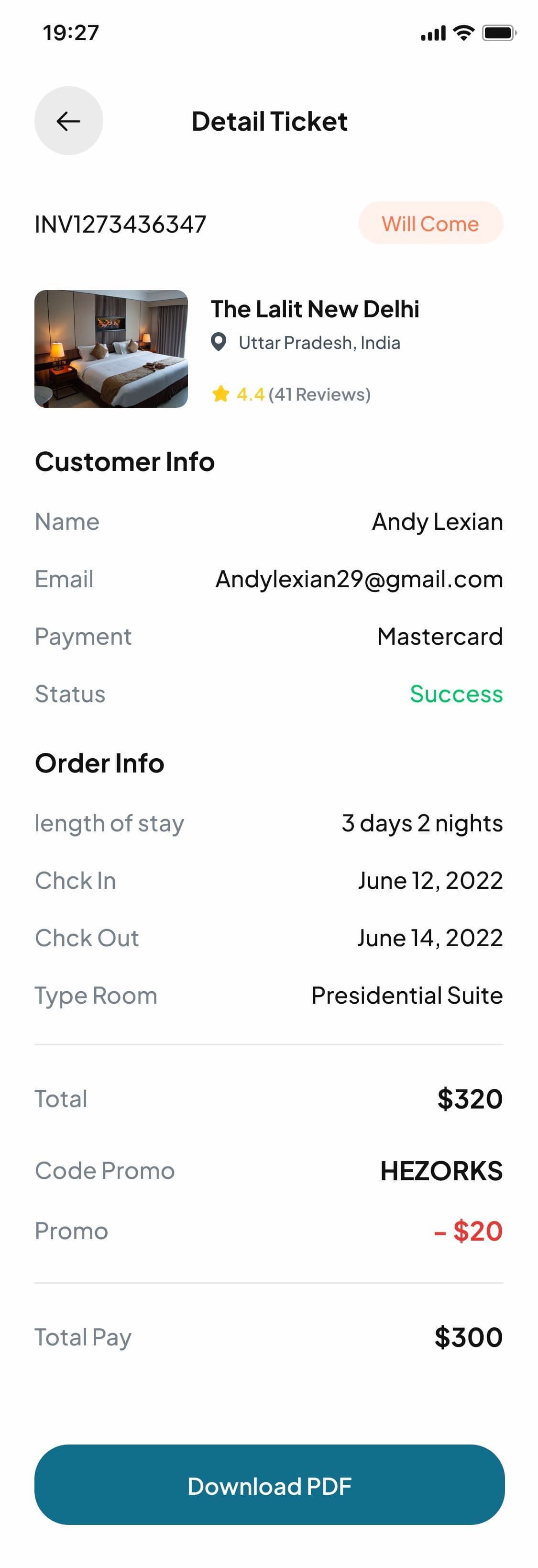 01 015 Ticket Detail